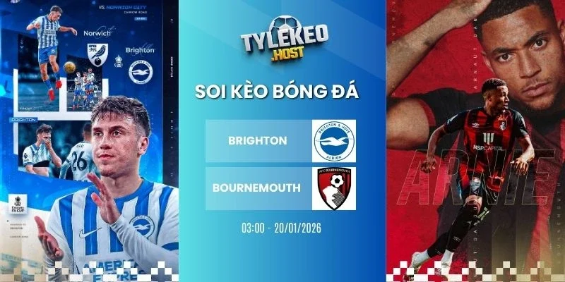 Soi kèo tỷ lệ kèo nhà cái Brighton vs Bournemouth