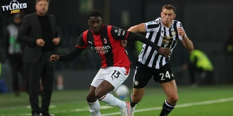 Udinese vs AC Milan đối đầu ở vòng 8